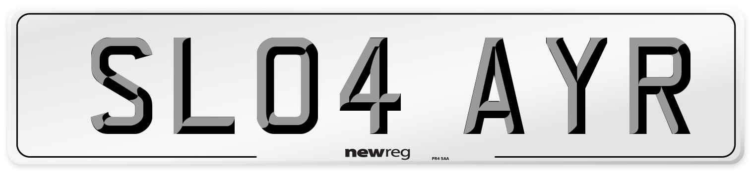 SL04 AYR Number Plate from New Reg